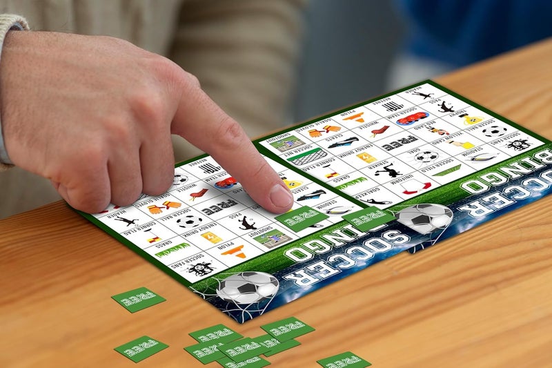 Disfuco Soccer Bingo Game, Soccer Party Games Bingo Cards for Adults, Sports Party Game, Party Favors Supplies Decorations, 24 Players Birthday Games (B08) - Image 3